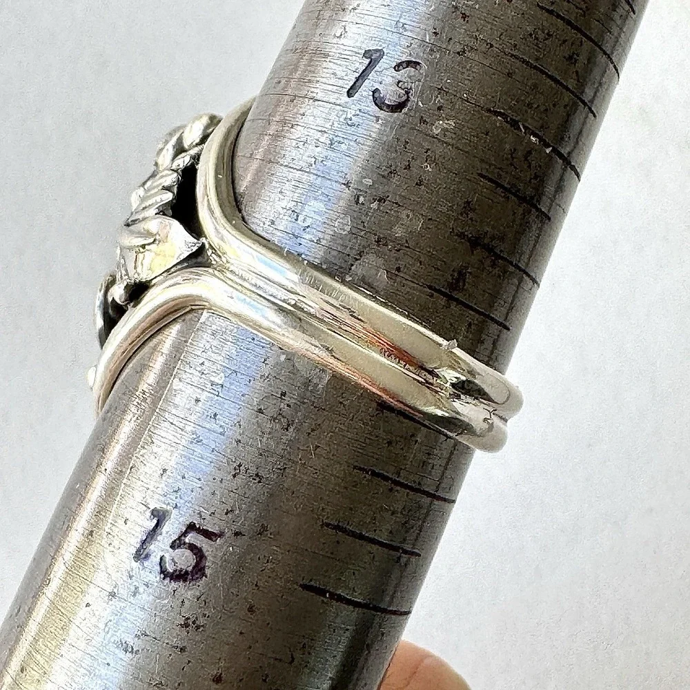Bear Head Navajo‎ Kingman Turquoise Mens Ring Sz 14 Sterling Signed Sanders